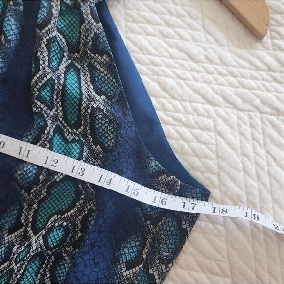 Sundance reptile print ruffled layer midi/maxi sleeveless dress - Picture 6 of 13